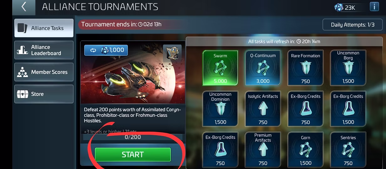 tournament window